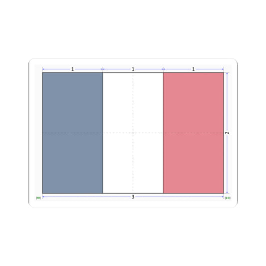 Flag of France construction sheet (France) STICKER Vinyl Kiss-Cut Decal
