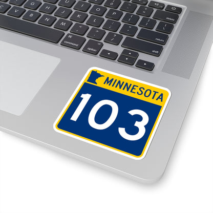 MN-103 (Minnesota) (Road Sign) STICKER Vinyl Kiss-Cut Decal