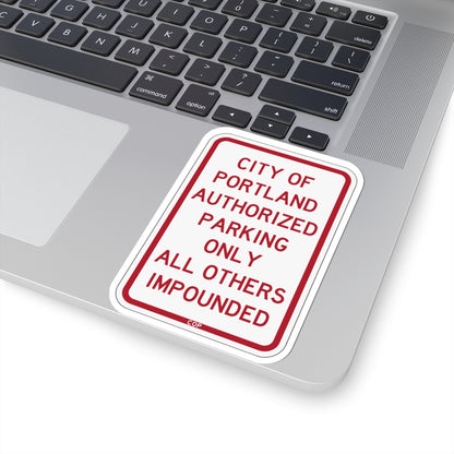 PBOT Road sign P4020 (Oregon) (Road Sign) STICKER Vinyl Kiss-Cut Decal