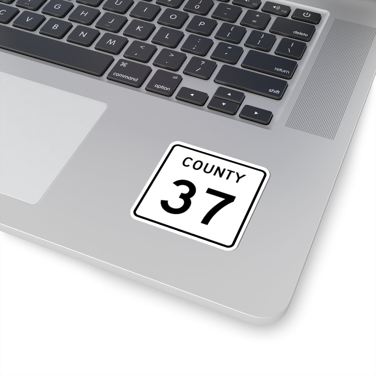 County 37 square (Minnesota) (Road Sign) STICKER Vinyl Kiss-Cut Decal