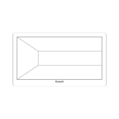 Flag of Kuwait colouring page (Kuwait) STICKER Vinyl Kiss-Cut Decal