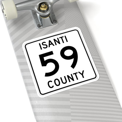 Isanti County 59 MN (Minnesota) (Road Sign) STICKER Vinyl Kiss-Cut Decal