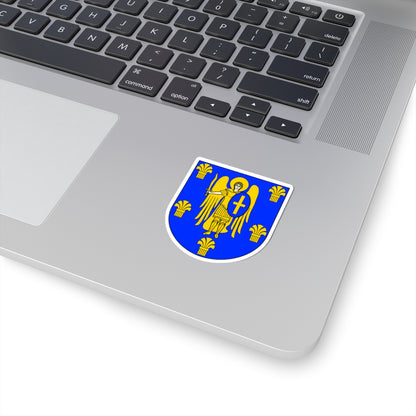UKR Myronivka Raion COA (Ukraine) (Coat of Arms) STICKER Vinyl Kiss-Cut Decal