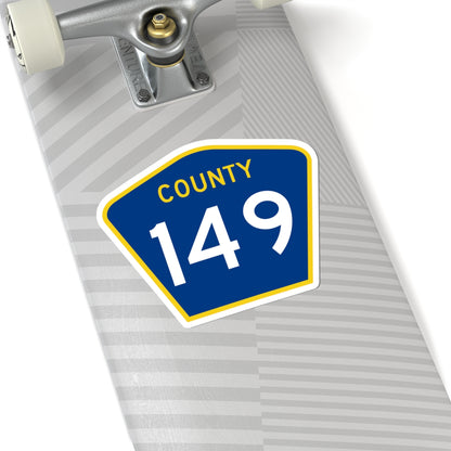 County 149 MN (Minnesota) (Road Sign) STICKER Vinyl Kiss-Cut Decal