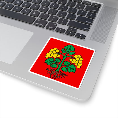 CHE Raron Bezirk Flag (Switzerland) STICKER Vinyl Kiss-Cut Decal