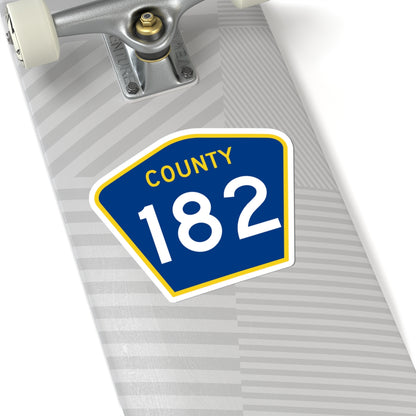 County 182 MN (Minnesota) (Road Sign) STICKER Vinyl Kiss-Cut Decal