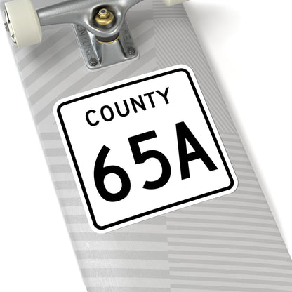 County 65A square (Minnesota) (Road Sign) STICKER Vinyl Kiss-Cut Decal