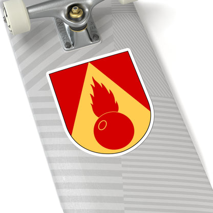 Artilleriregementet 910. kompaniet vapen (Sweden) (Coat of Arms) STICKER Vinyl Kiss-Cut Decal
