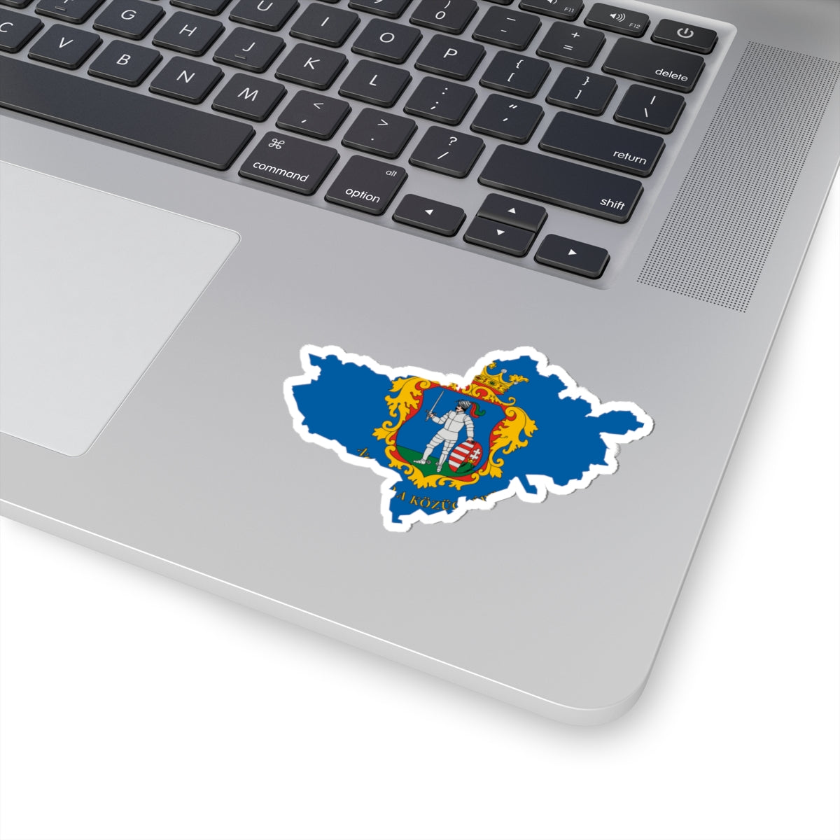 Flag-map of Nograd County (Hungary) STICKER Vinyl Kiss-Cut Decal