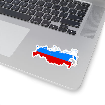 Flag map of Russia 1991-1993 (Russia) STICKER Vinyl Kiss-Cut Decal