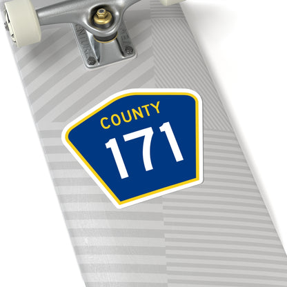 County 171 MN (Minnesota) (Road Sign) STICKER Vinyl Kiss-Cut Decal