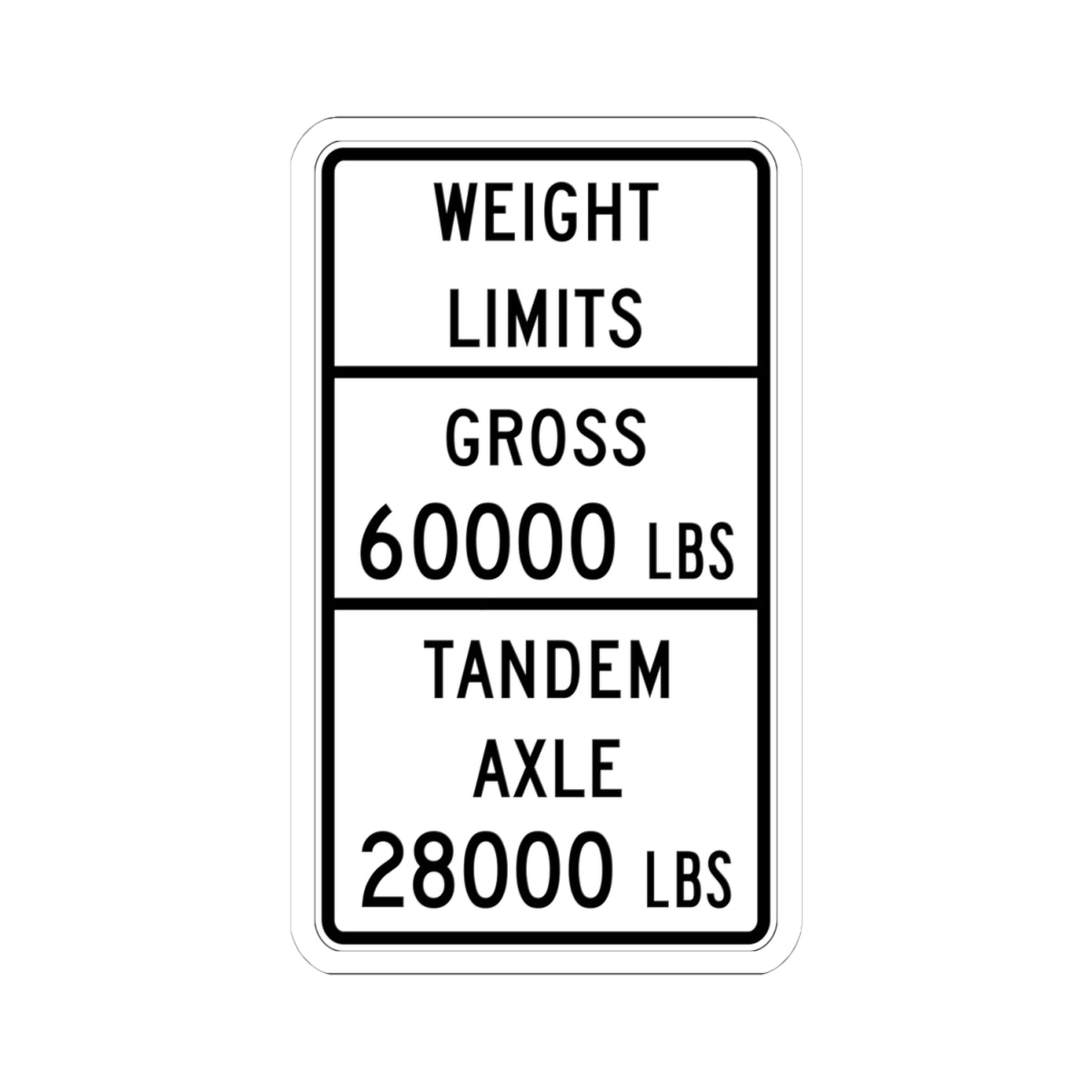 Texas MUTCD R12-4cT template (Texas) (Road Sign) STICKER Vinyl Kiss-Cut Decal