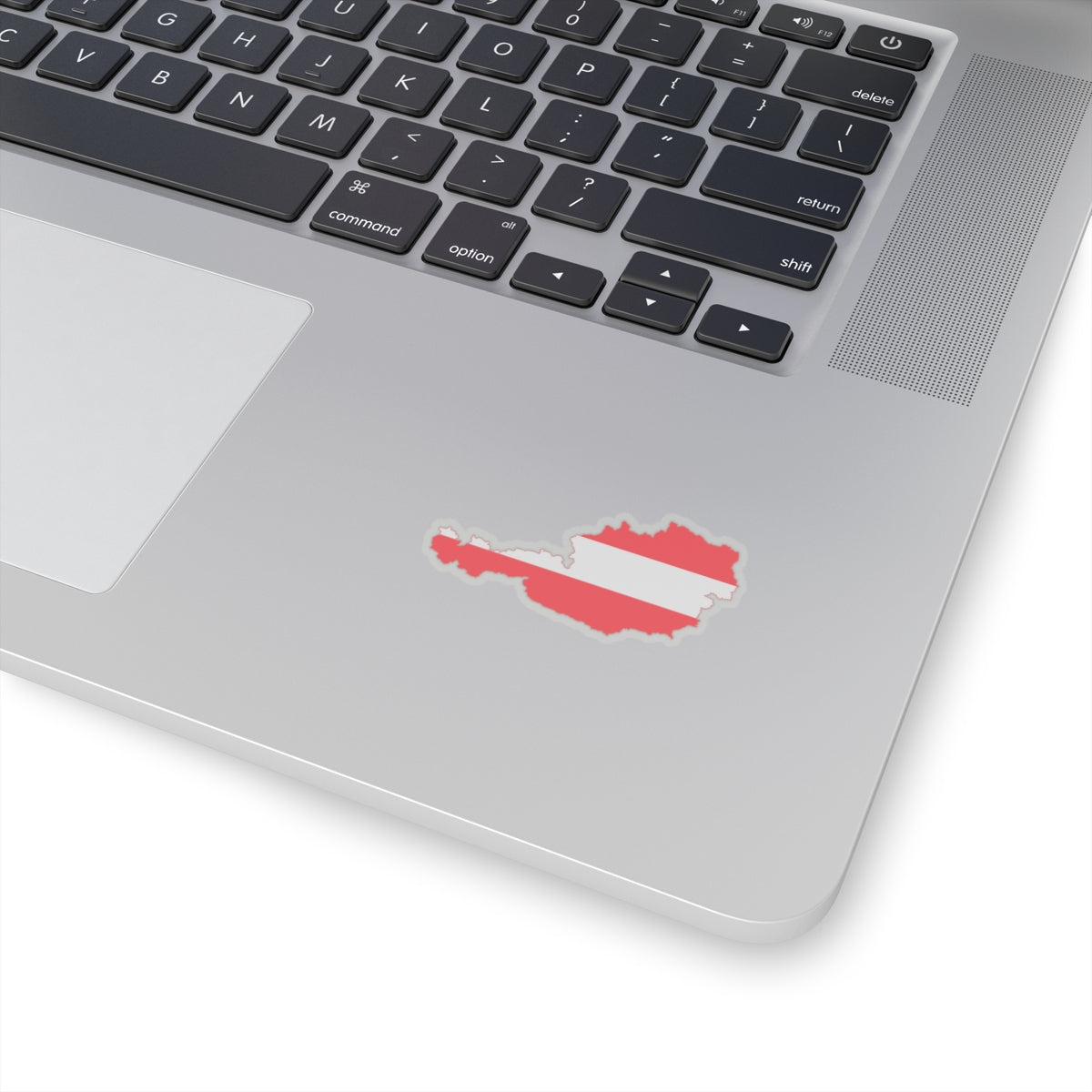 Austrian map with flag colors (Austria) STICKER Vinyl Kiss-Cut Decal