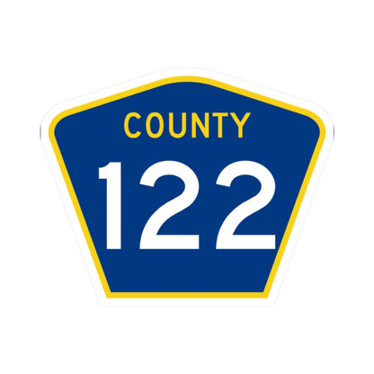 County 122 MN (Minnesota) (Road Sign) STICKER Vinyl Kiss-Cut Decal