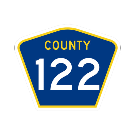 County 122 MN (Minnesota) (Road Sign) STICKER Vinyl Kiss-Cut Decal
