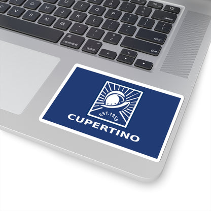 Flag of Cupertino, California - STICKER Vinyl Kiss-Cut Decal