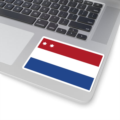 Rank flag of Schout-bij-nacht for the Royal Netherlands Navy (Netherlands) STICKER Vinyl Kiss-Cut Decal
