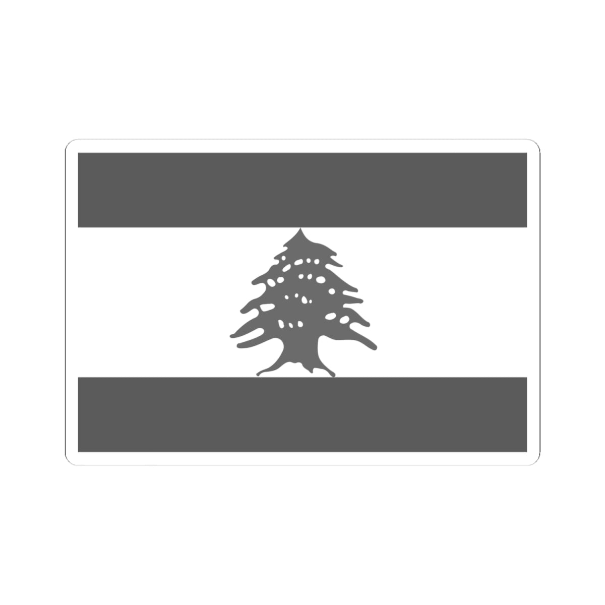 Flag of Lebanon - White (Lebanon) STICKER Vinyl Kiss-Cut Decal