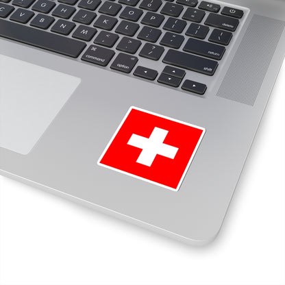 Flag of Switzerland (Switzerland) STICKER Vinyl Kiss-Cut Decal