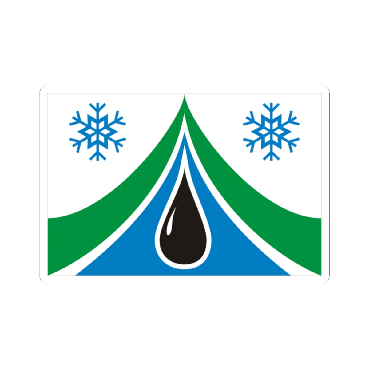 Flag of Severny rayon Novosibirsk oblast (Russia) STICKER Vinyl Kiss-Cut Decal