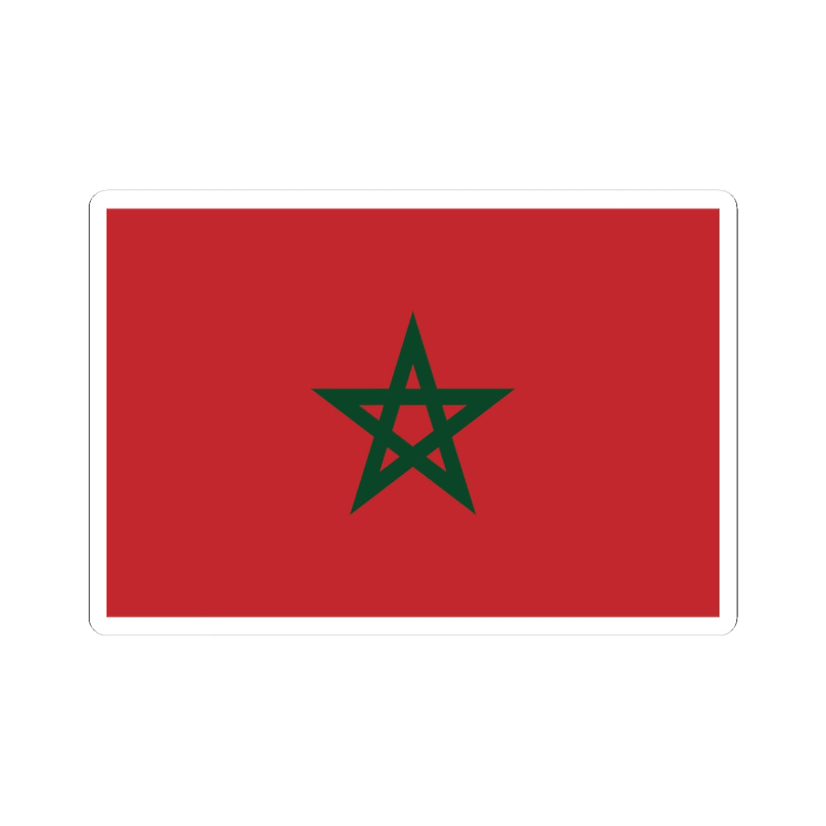 Flag of Morocco unbordered dark green (Morocco) STICKER Vinyl Kiss-Cut Decal