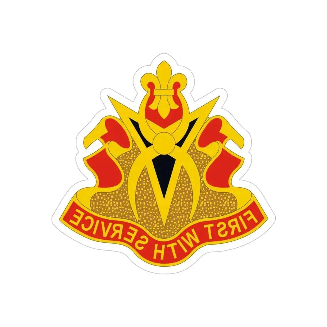589th Brigade Support Battalion (U.S. Army) REVERSE PRINT Transparent Die-Cut STICKER 4 Inch Die-Cut Transparent - The Sticker Space