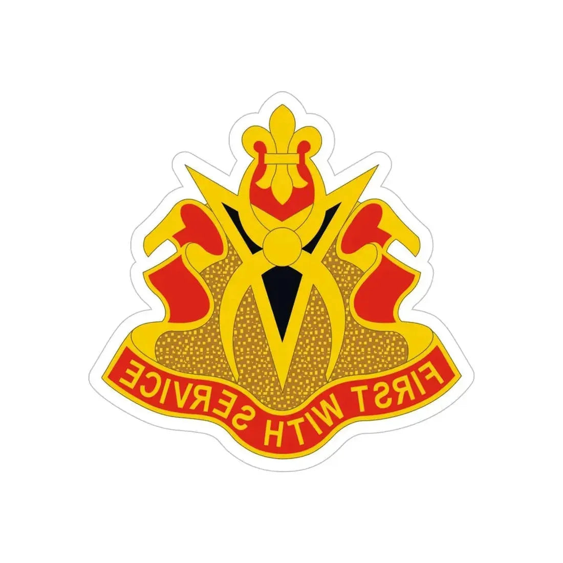589th Brigade Support Battalion (U.S. Army) REVERSE PRINT Transparent Die-Cut STICKER - The Sticker Space