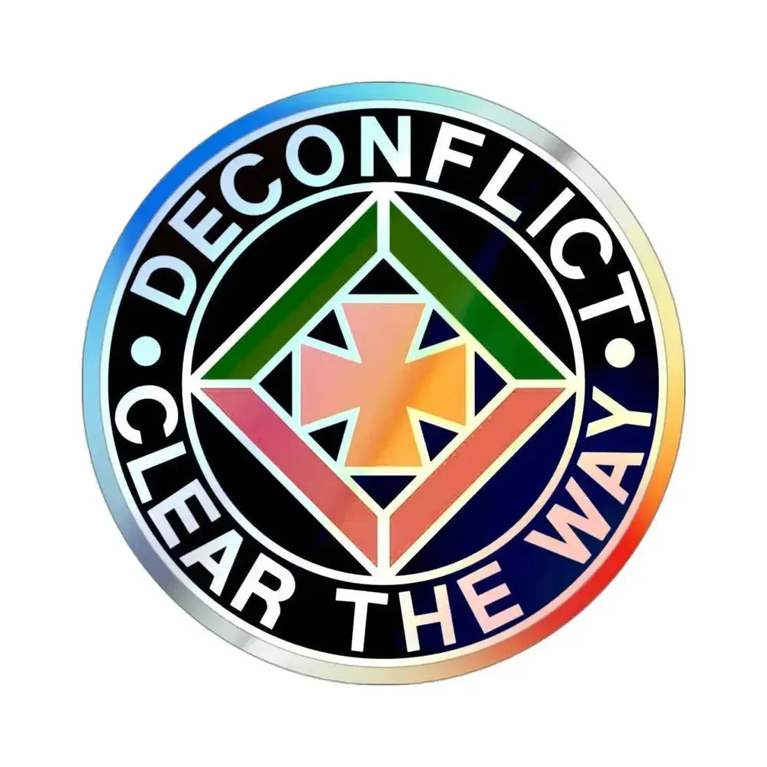 58th Air Traffic Control Battalion (U.S. Army) Holographic STICKER Die-Cut Vinyl Decal 3 Inch Holographic - The Sticker Space