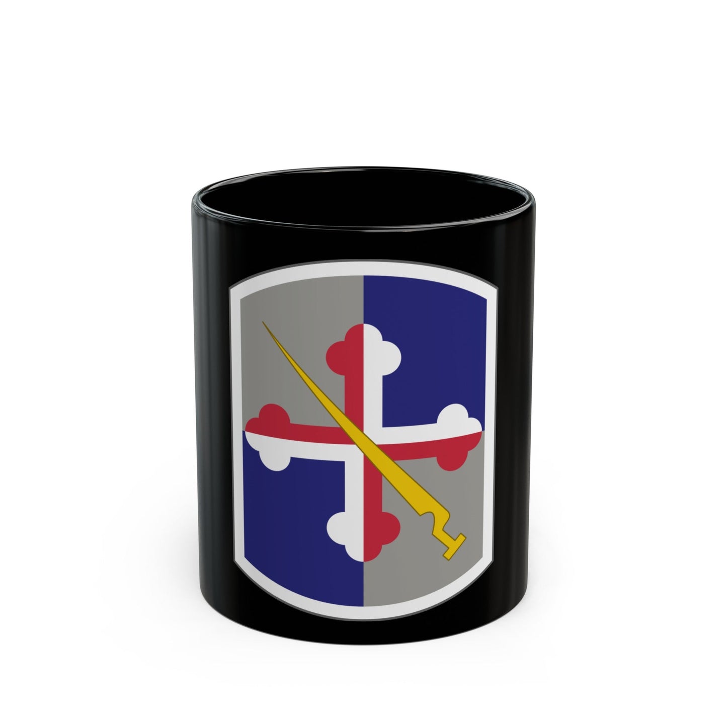 58th Infantry Brigade SSI (U.S. Army) Black Coffee Mug-11oz-The Sticker Space