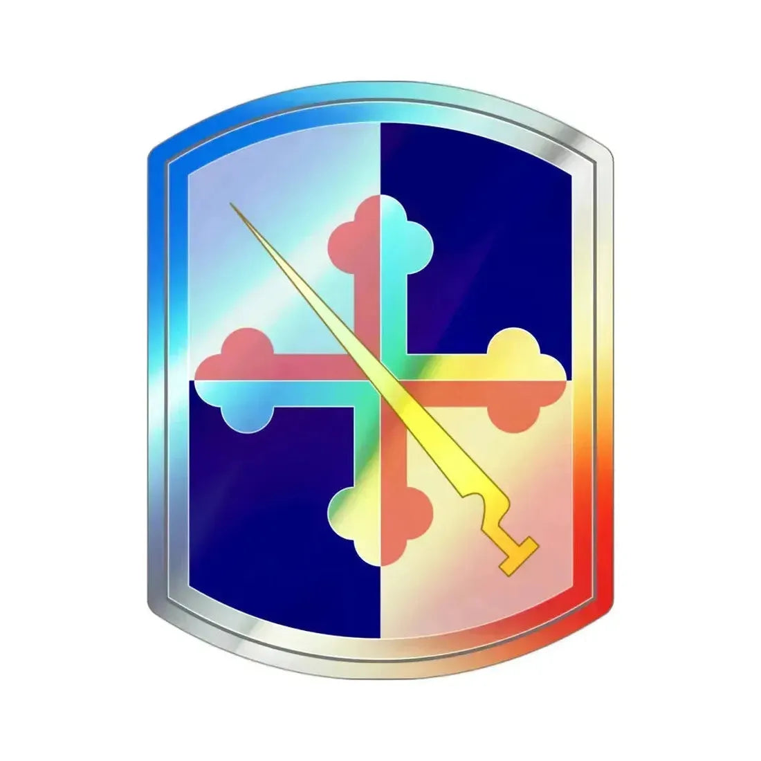 58th Infantry Brigade SSI (U.S. Army) Holographic STICKER Die-Cut Vinyl Decal 3 Inch Holographic - The Sticker Space