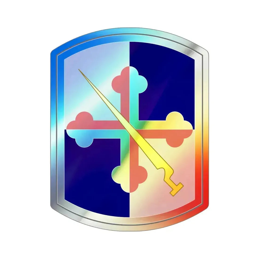 58th Infantry Brigade SSI (U.S. Army) Holographic STICKER Die-Cut Vinyl Decal 6 Inch Holographic - The Sticker Space