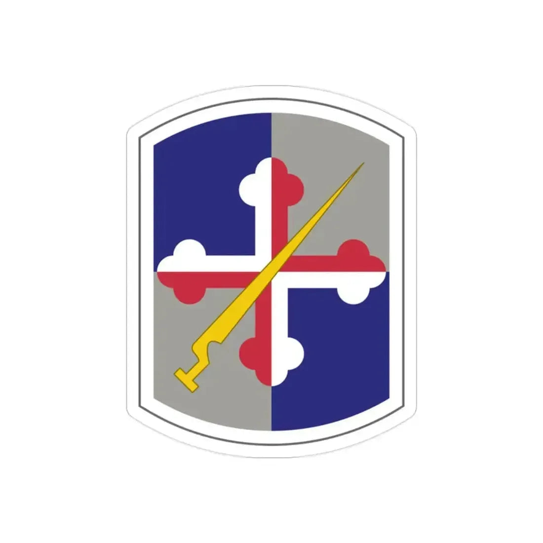 58th Infantry Brigade SSI (U.S. Army) REVERSE PRINT Transparent Die-Cut STICKER 2 Inch Die-Cut Transparent - The Sticker Space