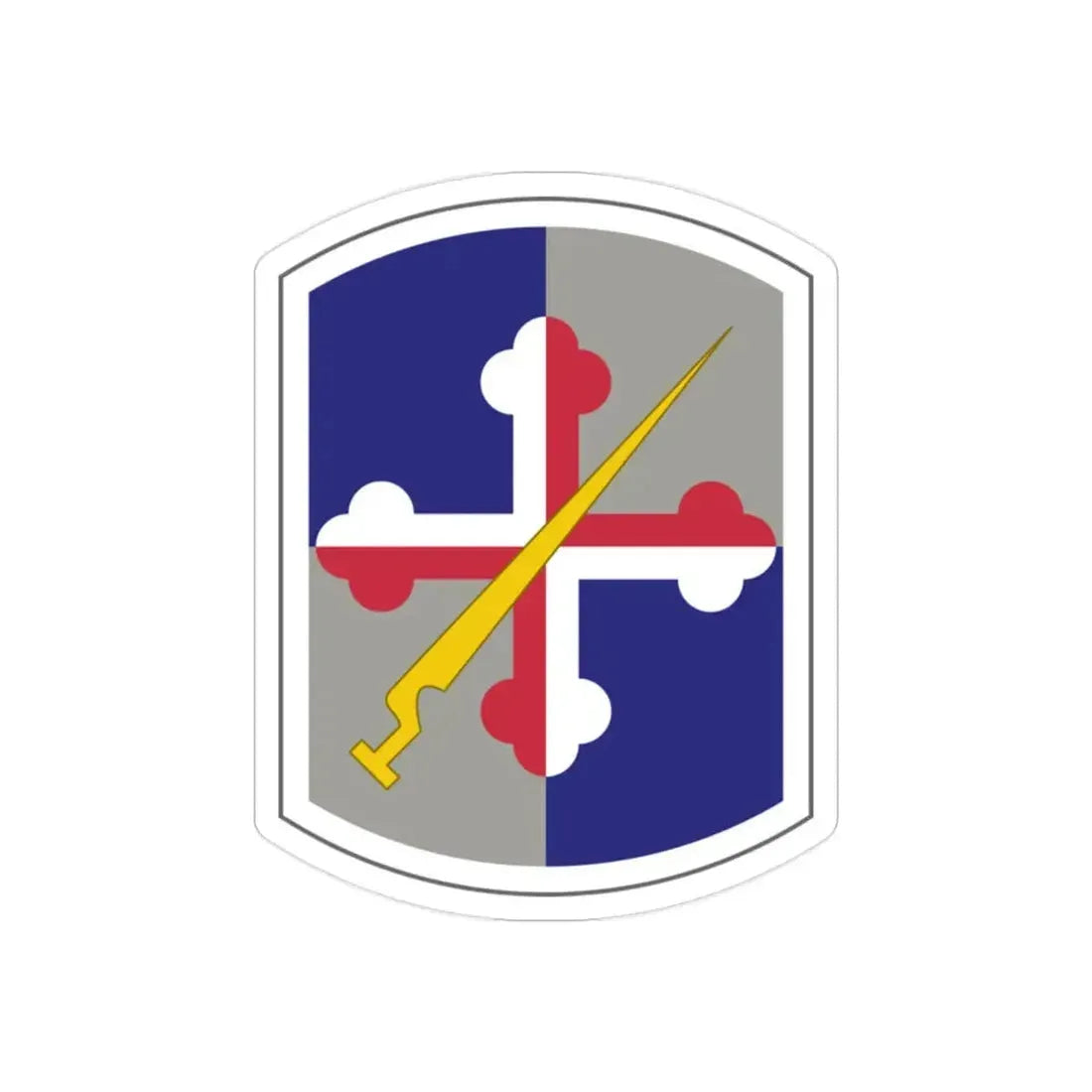 58th Infantry Brigade SSI (U.S. Army) REVERSE PRINT Transparent Die-Cut STICKER - The Sticker Space