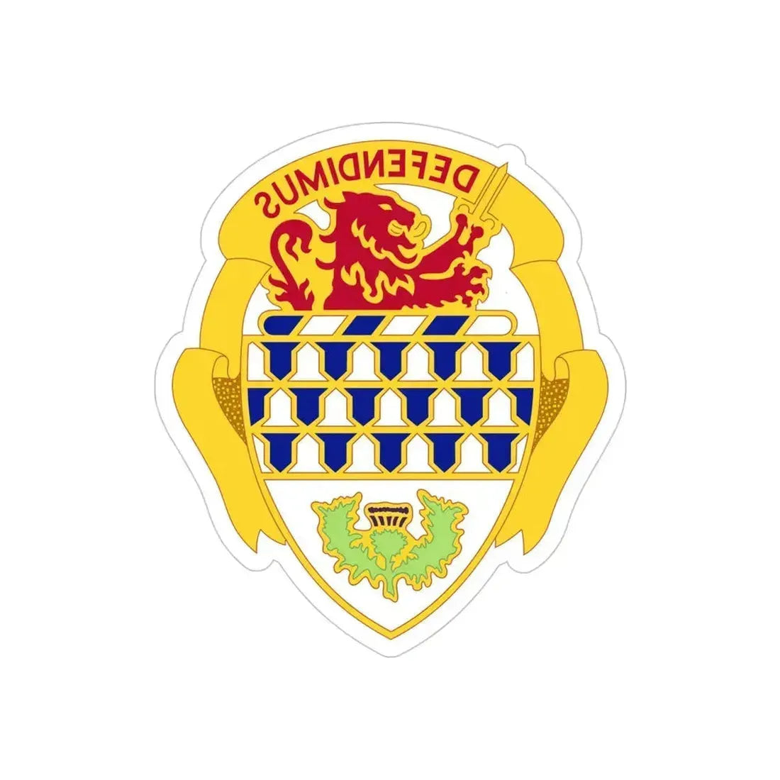 59 Air Defense Artillery Regiment (U.S. Army) REVERSE PRINT Transparent Die-Cut STICKER 4 Inch Die-Cut Transparent - The Sticker Space