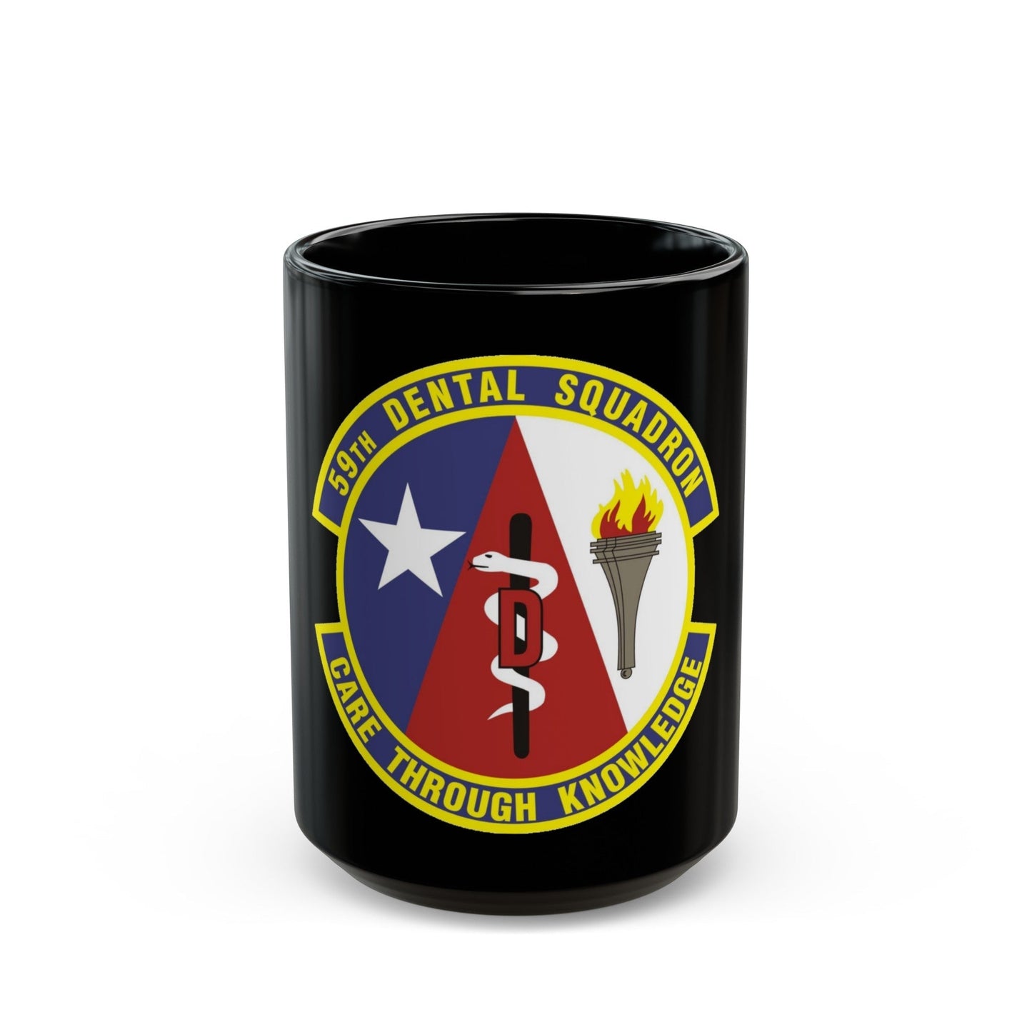 59 Dental Squadron AETC (U.S. Air Force) Black Coffee Mug-15oz-The Sticker Space