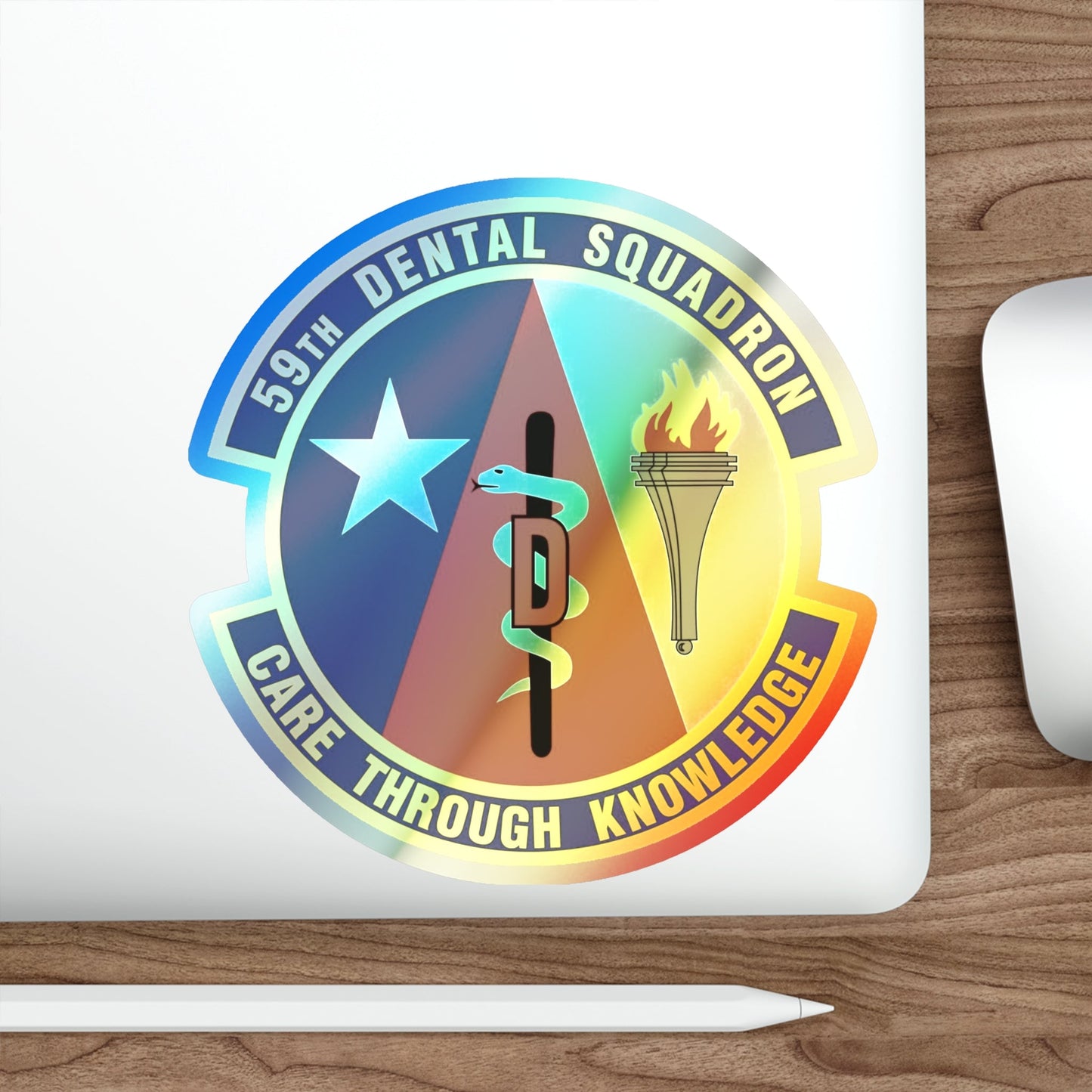 59 Dental Squadron AETC (U.S. Air Force) Holographic STICKER Die-Cut Vinyl Decal-The Sticker Space