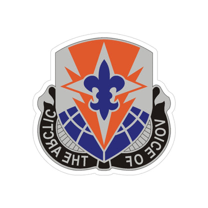 59 Signal Battalion (U.S. Army) REVERSE PRINT Transparent STICKER-4" × 4"-The Sticker Space