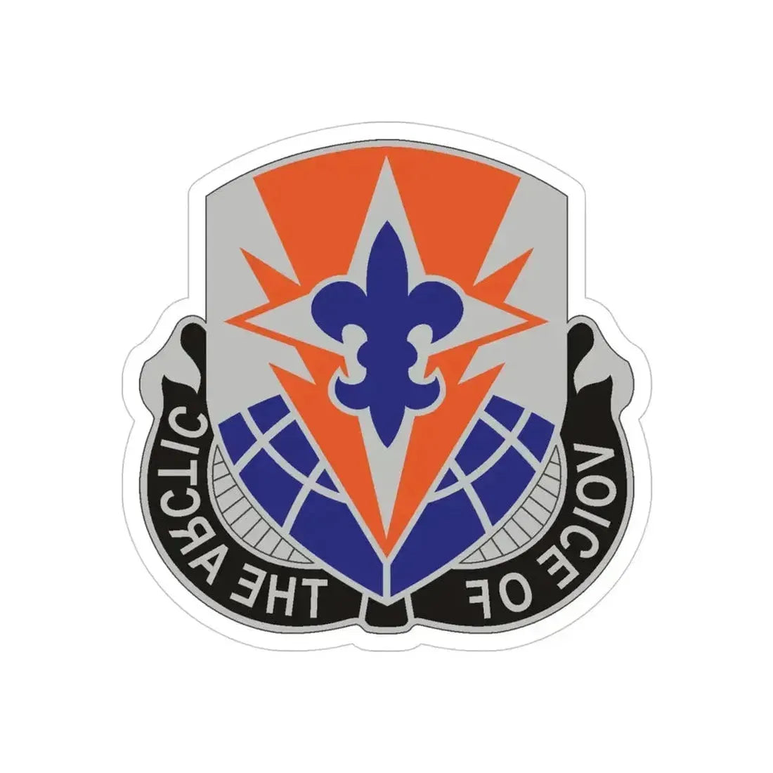 59 Signal Battalion (U.S. Army) REVERSE PRINT Transparent Die-Cut STICKER 4 Inch Die-Cut Transparent - The Sticker Space