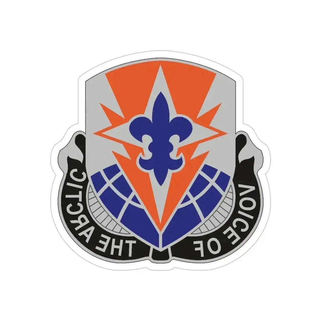 59 Signal Battalion (U.S. Army) REVERSE PRINT Transparent Die-Cut STICKER 5 Inch Die-Cut Transparent - The Sticker Space