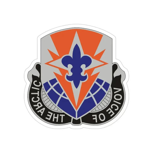 59 Signal Battalion (U.S. Army) REVERSE PRINT Transparent Die-Cut STICKER 6 Inch Die-Cut Transparent - The Sticker Space