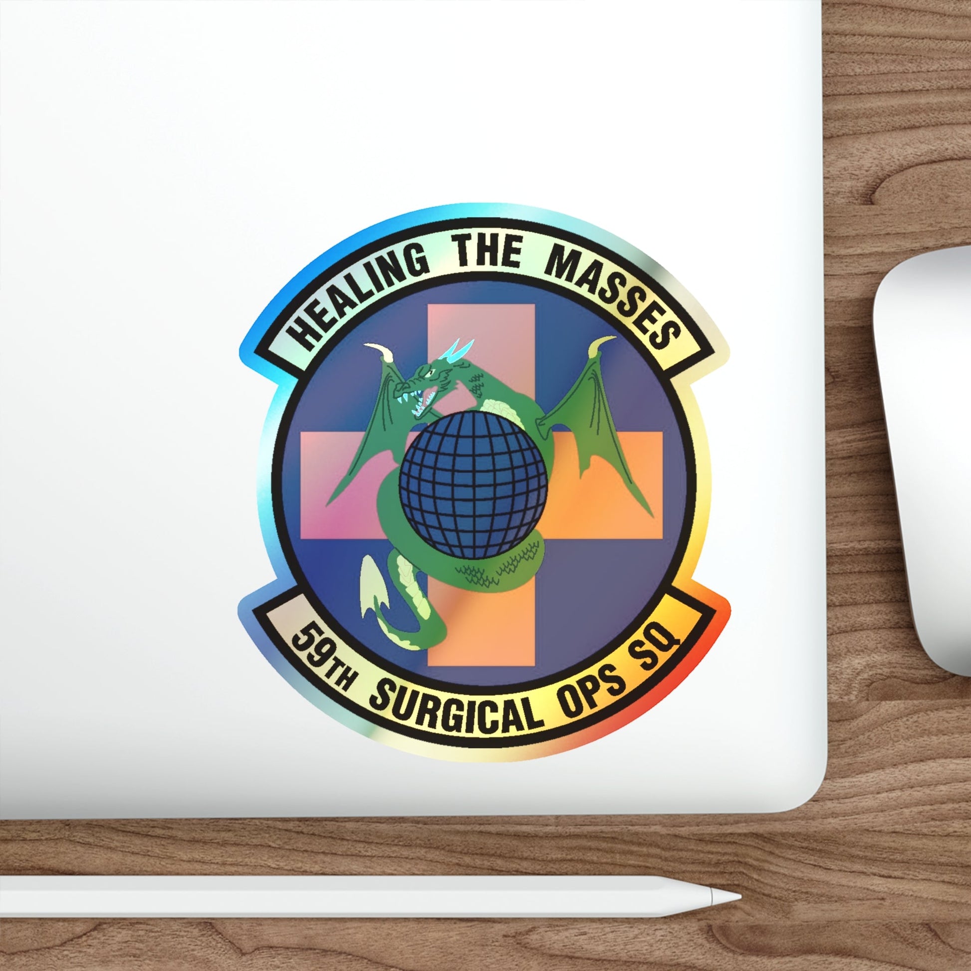 59 Surgical Operations Squadron AETC (U.S. Air Force) Holographic STICKER Die-Cut Vinyl Decal-The Sticker Space