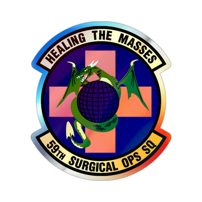 59 Surgical Operations Squadron AETC (U.S. Air Force) Holographic STICKER Die-Cut Vinyl Decal-2 Inch-The Sticker Space