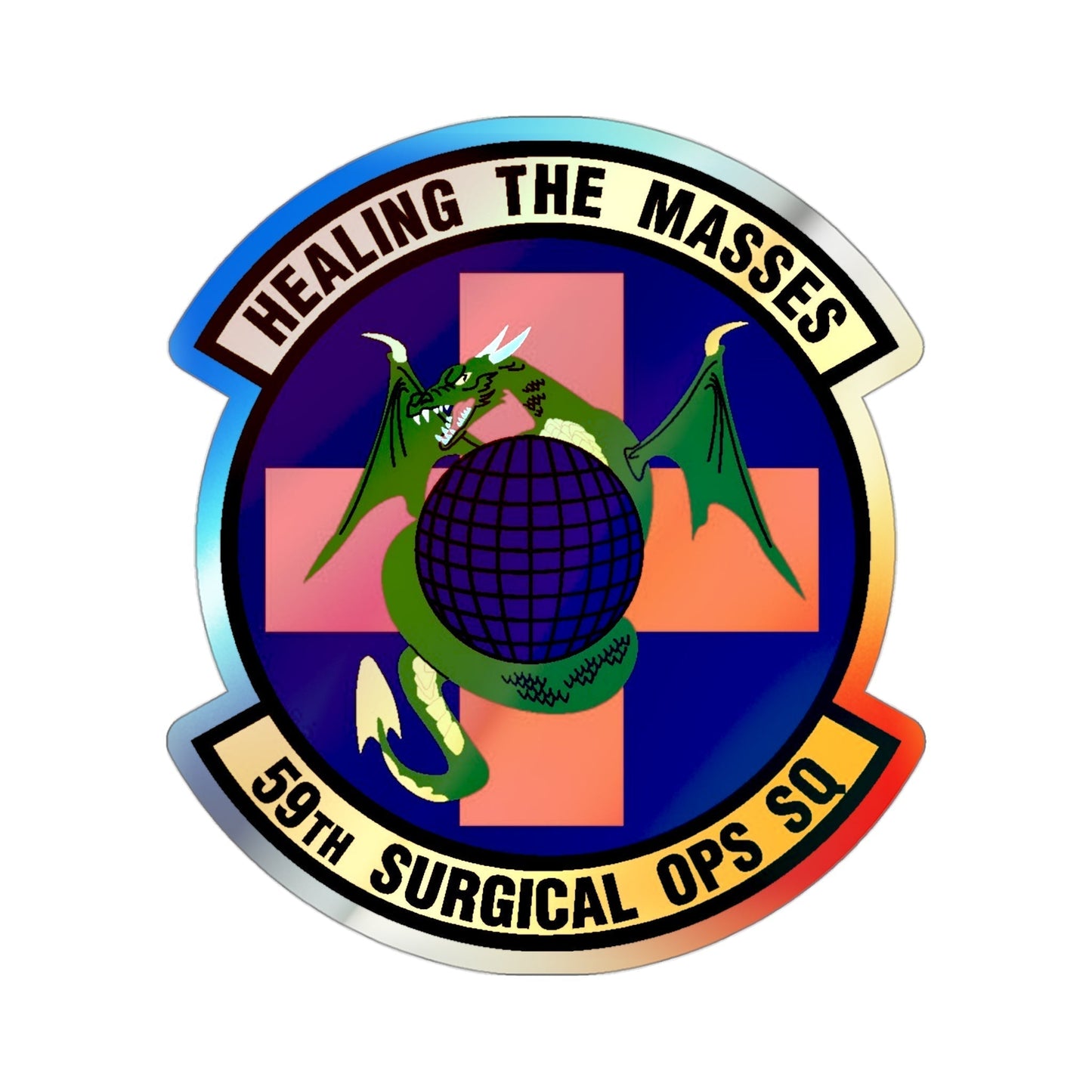 59 Surgical Operations Squadron AETC (U.S. Air Force) Holographic STICKER Die-Cut Vinyl Decal-3 Inch-The Sticker Space