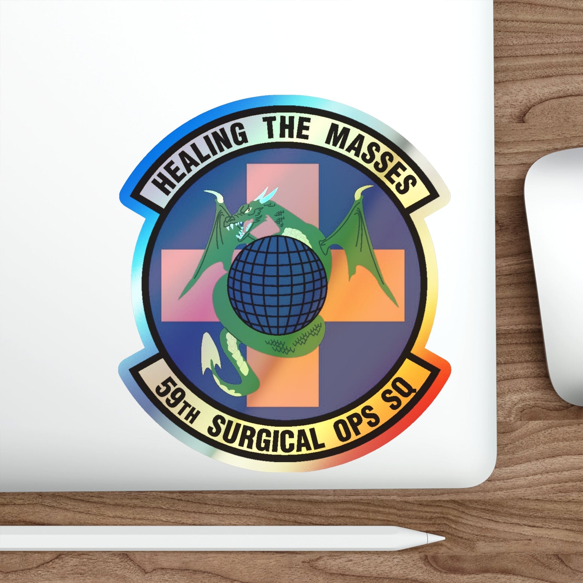 59 Surgical Operations Squadron AETC (U.S. Air Force) Holographic STICKER Die-Cut Vinyl Decal-The Sticker Space