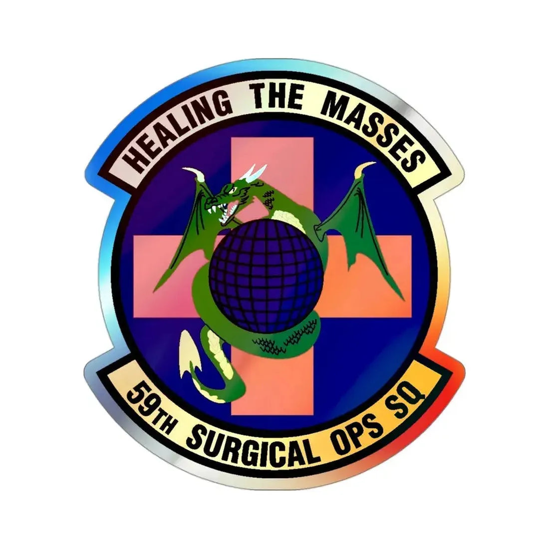 59 Surgical Operations Squadron AETC (U.S. Air Force) Holographic STICKER Die-Cut Vinyl Decal - The Sticker Space