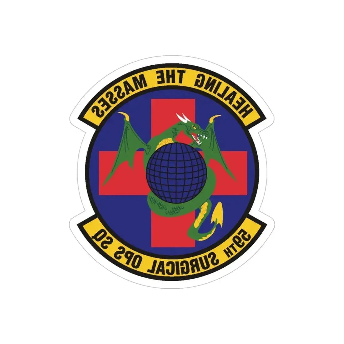 59 Surgical Operations Squadron AETC (U.S. Air Force) REVERSE PRINT Transparent Die-Cut STICKER - The Sticker Space
