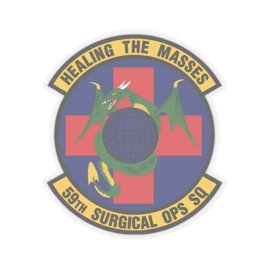 59 Surgical Operations Squadron AETC (U.S. Air Force) STICKER Vinyl Kiss-Cut Decal 4 Inch Transparent - The Sticker Space