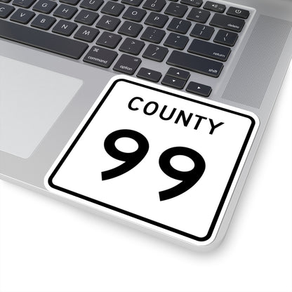 County 99 square (Minnesota) (Road Sign) STICKER Vinyl Kiss-Cut Decal