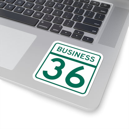 MD Route 36 Business (Maryland) (Road Sign) STICKER Vinyl Kiss-Cut Decal