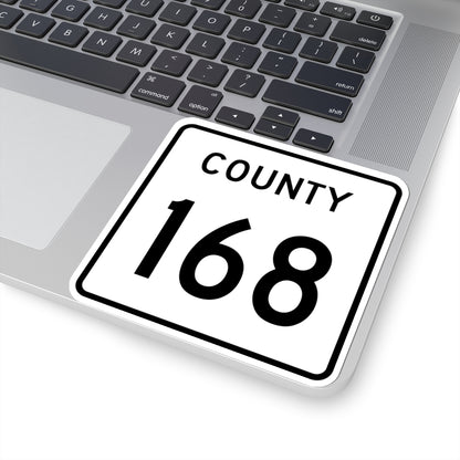 County 168 square (Minnesota) (Road Sign) STICKER Vinyl Kiss-Cut Decal